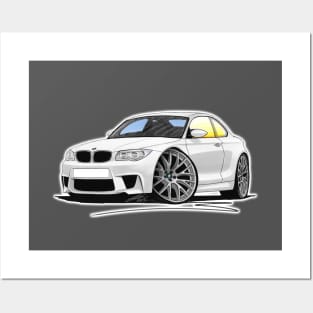 BMW 1M Coupe White Posters and Art